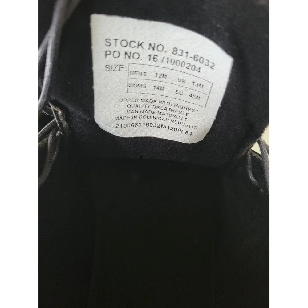 Thorogood Academy Chukka 831-6032 NIB Men's 12M Black High Gloss Uniform Shoes